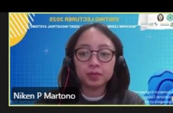 Sebagai upaya menuju World Class University, Program Studi TRO Sekolah Vokasi UNDIP mengundang Prof. Niken Prasasti Martono dari Tokyo University of Science, Japan dalam Online Visiting Lecture